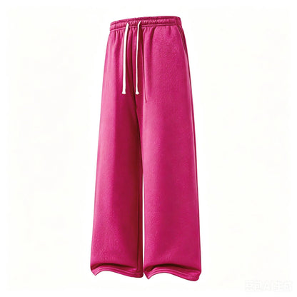 Pantalon jogging large femme fuchsia
