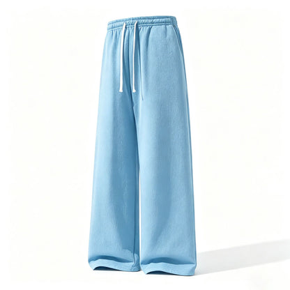 Pantalon jogging large femme bleu ciel