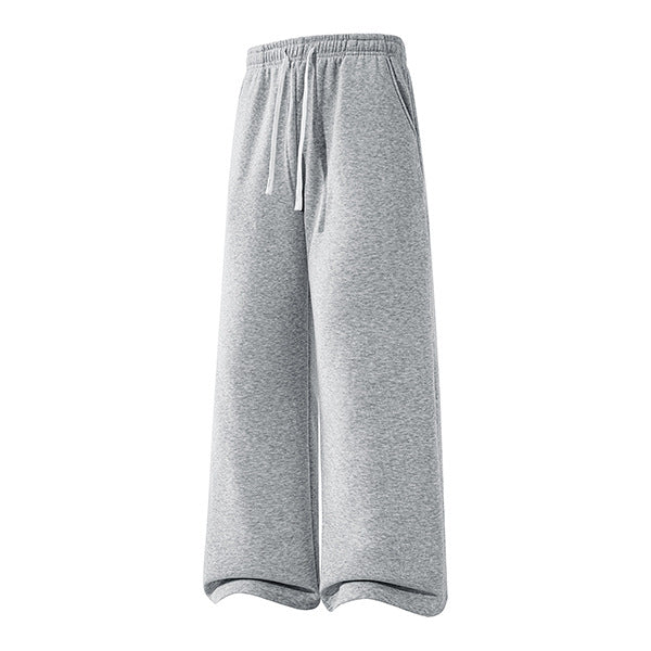 Pantalon jogging large femme gris clair
