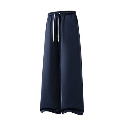 Pantalon jogging large femme bleu marine